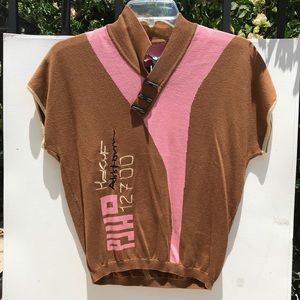 Jamie Sadock Womens Golf Sweater Pink Brown